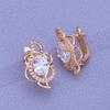 MINTHA Clip Earrings Trendy Rose Gold Color Wedding Daily Fashion Jewelry Cubic Zirconia Earrings For Women Bridal Round Earrings