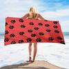 1 peça Tapeçaria de Praia de Microfibra com Estampa de Patas Vermelhas e Pretas - Pendente de Parede com Tema Oceano Tropical, Decoração Mandala Boêmia para Quarto