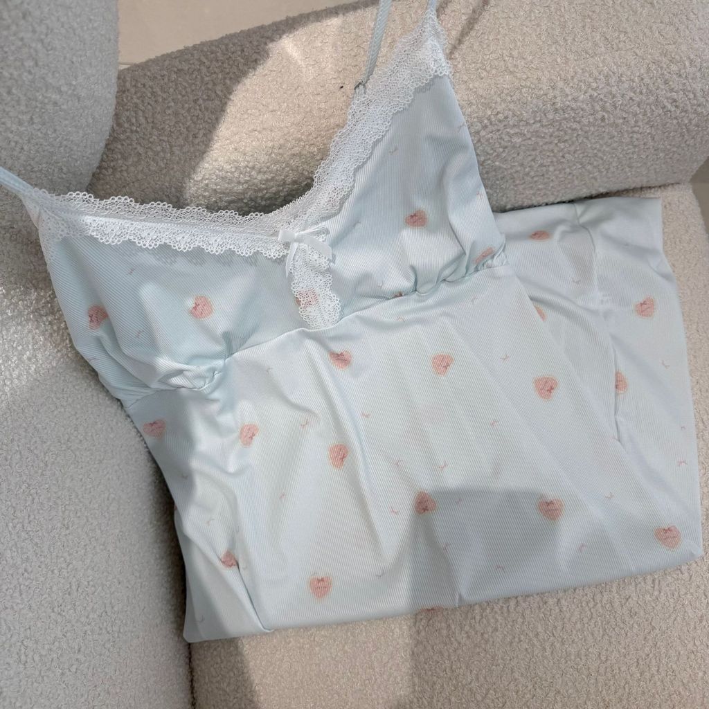 Ice Silk Short Summer Sleepwear For Women With Breathable Sleeveless Design