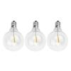 3Pcs G40 Led Replacement Light Bulbs, E12 Screw Base Shatterproof LED Globe Bulbs compatible with Solar String Lights Warm White