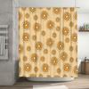 Bright Orange Slice Shower Curtain Modern Bath Decor Waterproof Fabric Bathroom Window Hanging Decoration White/Orange (180X240C