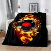 Love Records Blanket Soft Warm Cozy Suitable for Office Chair Couch Office Four Seasons Multipurpose Modern Style Gifts For Family Or Friends