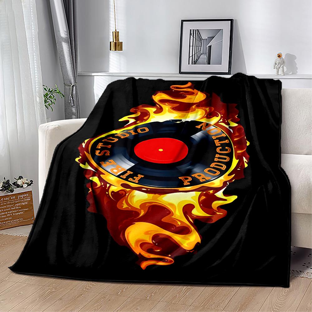 Love Records Blanket Soft Warm Cozy Suitable for Office Chair Couch Office Four Seasons Multipurpose Modern Style Gifts For Family Or Friends
