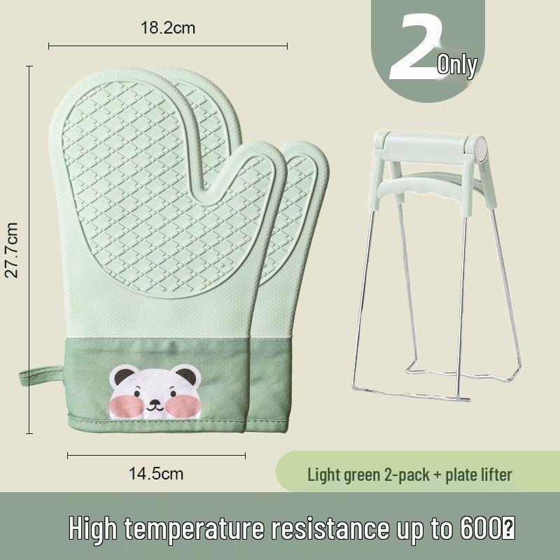 Hitzebeständige Anti-Rutsch Silikon Ofenhandschuhe