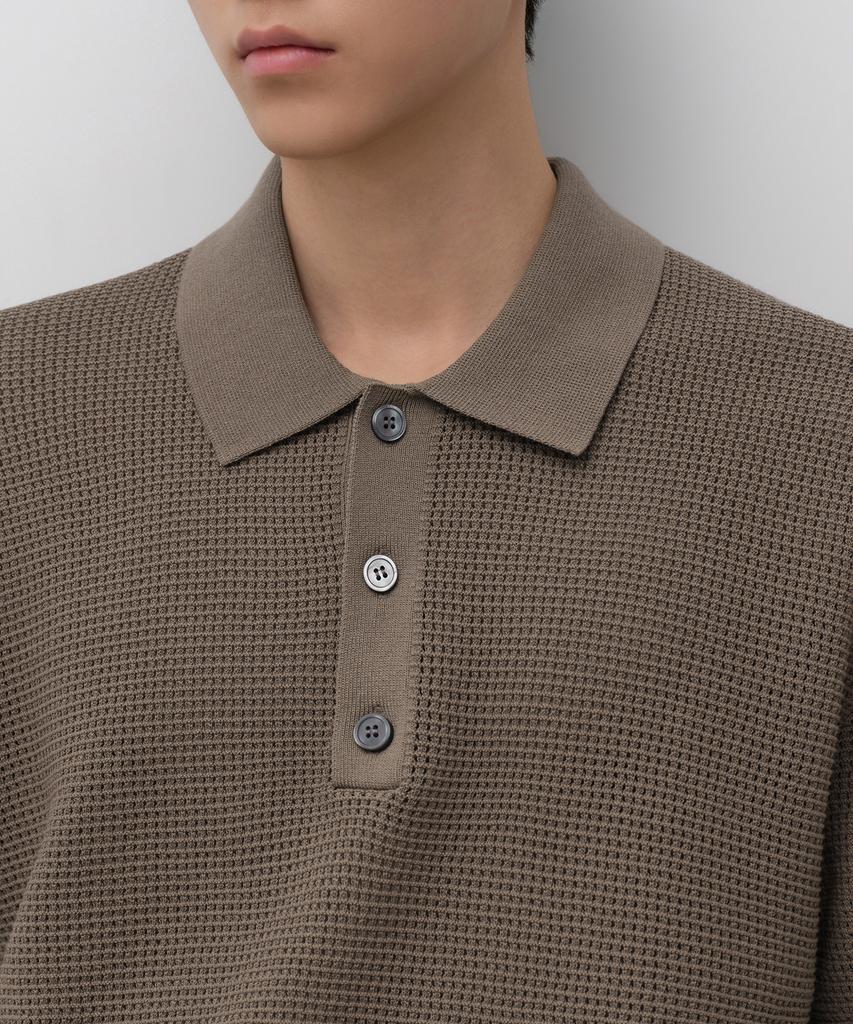MUSINSA STANDARD Crocheted Knitted Polo Shirt [Light Brown]