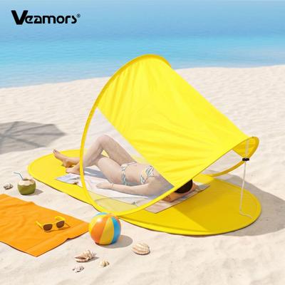 One Second Quick Open Pop Up Beach Tent UV Protection Portable Sun Shelter for Single Person Seaside Tanning