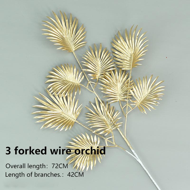 Artificial Flowers for Golden Leaves Grass PE DIY Indoor Outdoor Home Garden Party Room Bedroom Wedding Table Centerpiece Decor