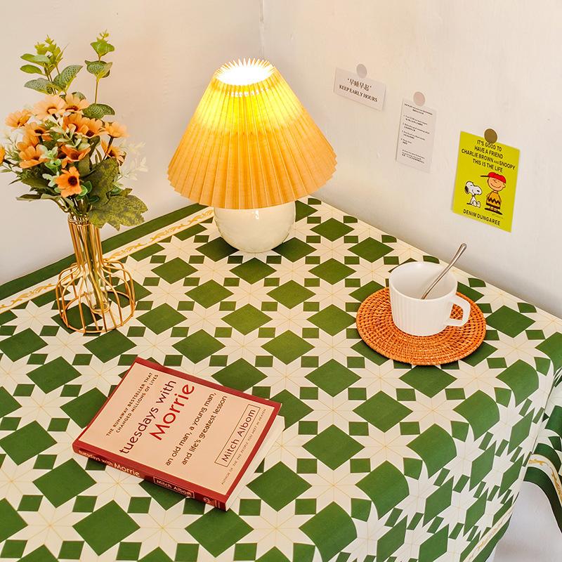 Small Fresh Student Flannel Tablecloth Desk Bedside Table Coffee Table Cover Cloth Photo Background Picnic Cloth