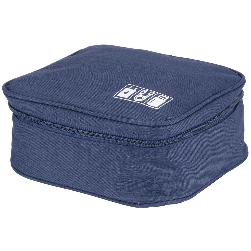 Multifunction Storage Bag Electronic Accessories Cable Cord USB Drive Organizer Storage HolderNavy