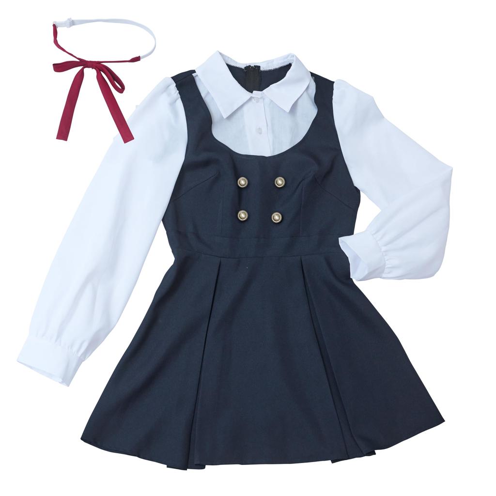 Clear Stone Ulzzang Sailor Cosplay Halloween Navy Dress, Women's,