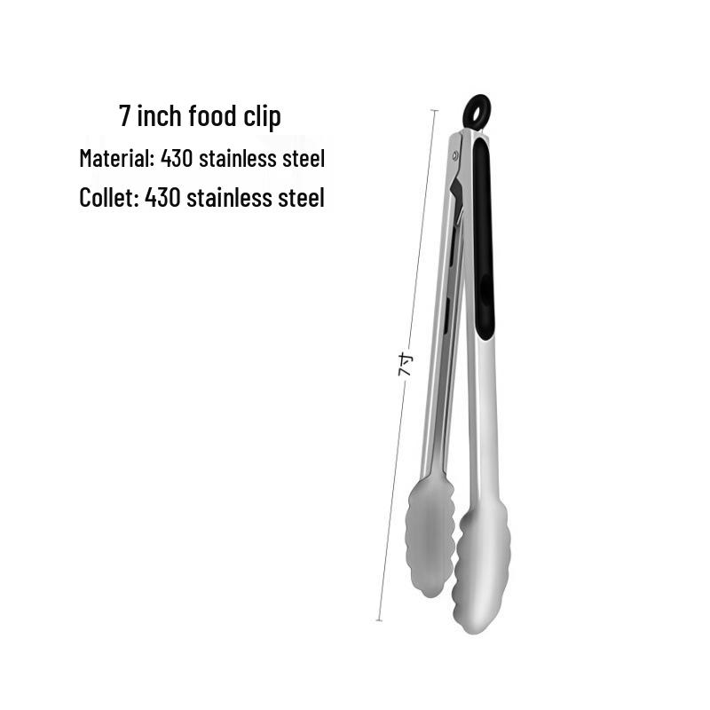 Stainless Steel Anti-Scalding BBQ and Bread Tongs