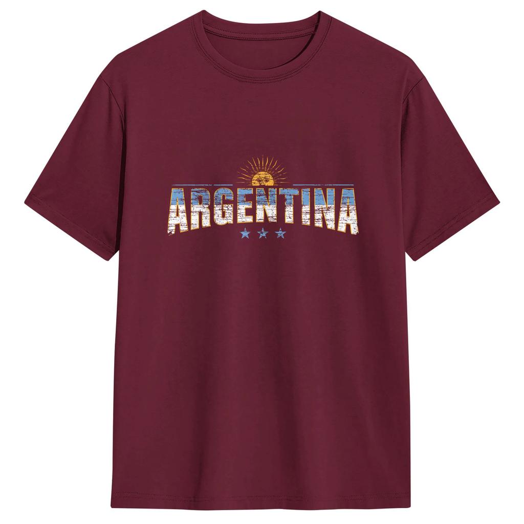 Unisex Tshirts Argentina Flag Creative Cotton Tee Shirt Short Sleeve T Shirt Crew Neck Clothes Plus Size