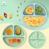 Infant Silicone Suction Plate & Bowl Set with Compartments - Food Grade Tableware