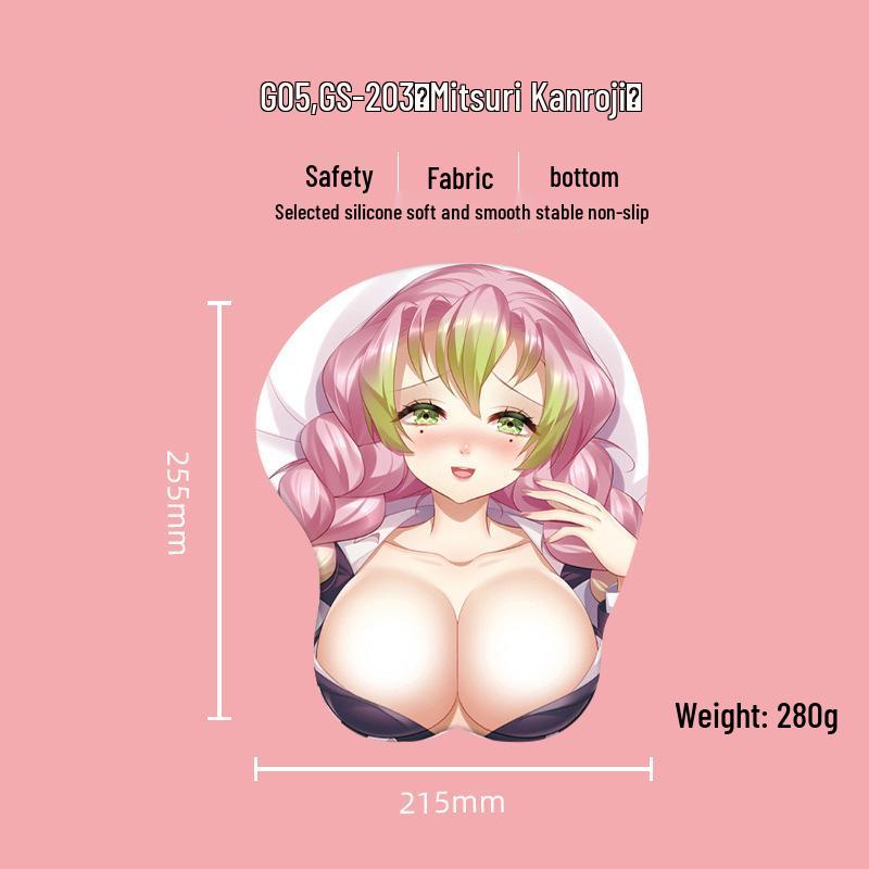 Beautiful Anime 3D Silicone Wrist Rest Mouse Pad - Creative Design, Hot Selling