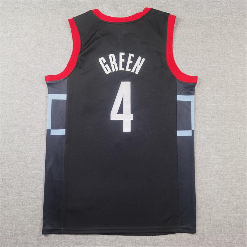 Jalen Green Rockets Basketball Jersey #4, Black