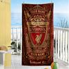 Liverpool Fc Personalized Name Beach Towel Super Soft Microfiber Quickdry Fabric Suitable For Swimming Gym Camping Yoga Vacation