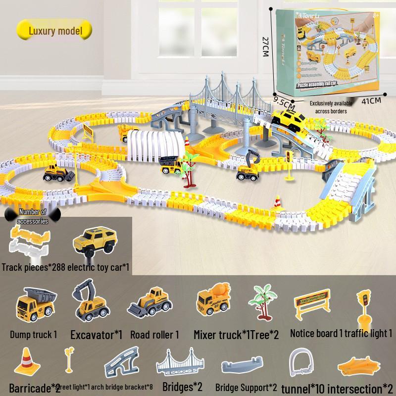 DIY Changeable Track Car: Children's Educational Electric Engineering Toy