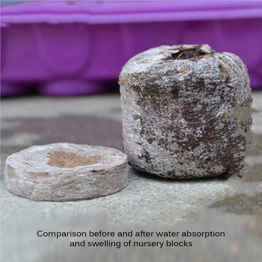 Peat Pellet Seed Compress Compact Plug Seed Starter Natural Coconut Fiber Germination Percentage Gardening Plant Transplanting