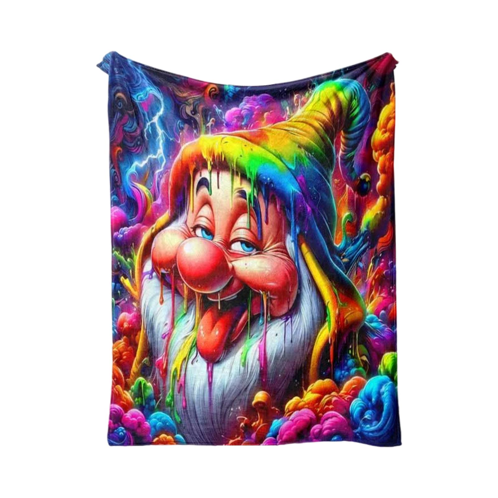 

Green Monster- Flannel Blanket Comfortable Flannel Digital Print Blanket One Size