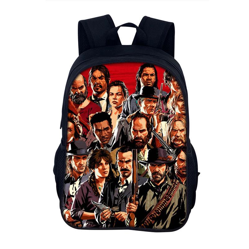 Rugzak Red Dead Redemption Schooltas 40cm/15.7inch Rugzak Boekentassen Computer Rugzak voor Jongen Meisje Beste Cadeau