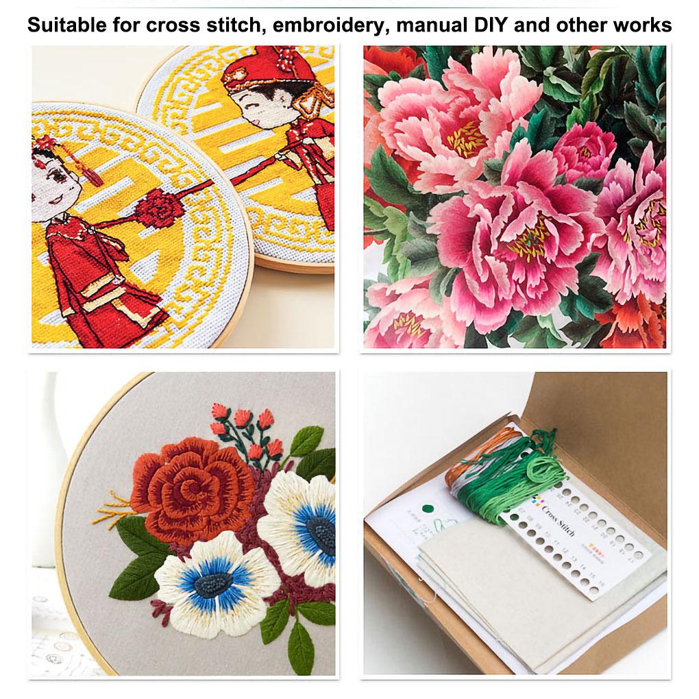 Multicolor Embroidery Cross-stitch Threads Floss Anti-pilling Sewing Skeins Wristband Headwear Needlework Supplies 7.5m