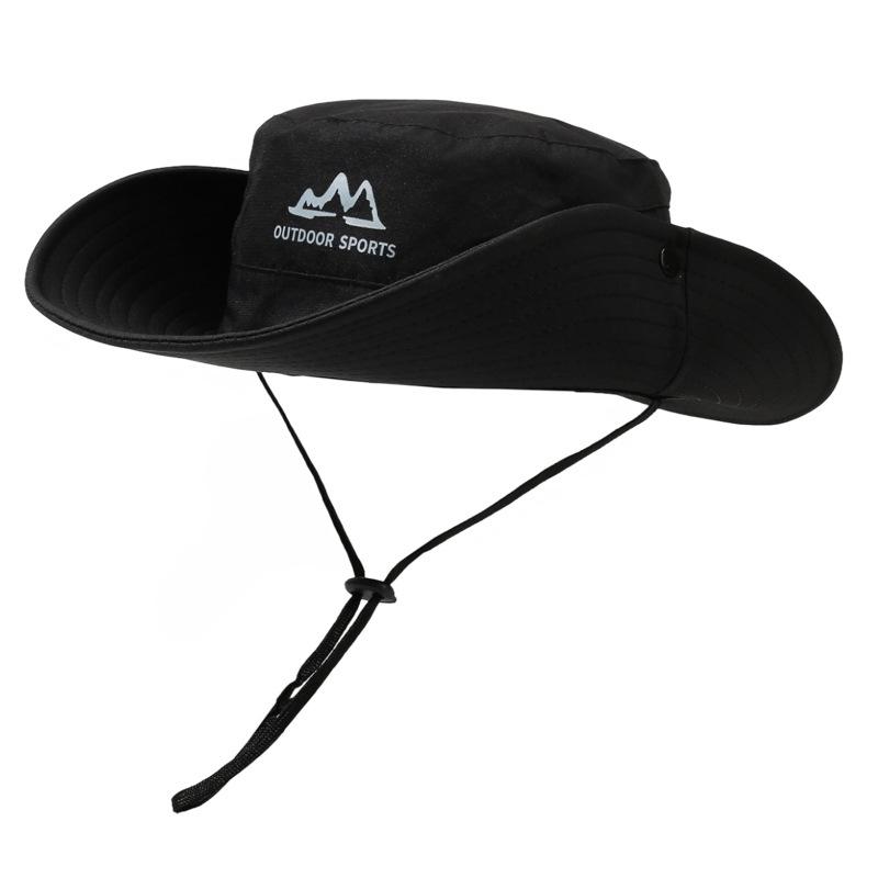 Sommer Herren und Damen Großkrempige Sonnenhüte Fischerhut Schnelltrocknender Sonnenhut Camping Kordelzug Outdoor Bergsteigen Angelhut