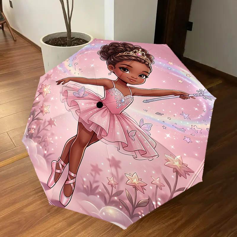 1PC Princess Ballet Umbrella-8-Rib Reinforced, Automatic Open, Lightweight & Durable, Fashion Accessory for Outdoor, H0339