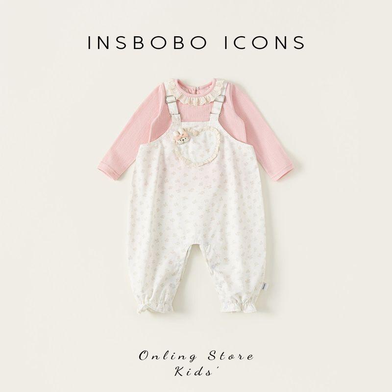 Insbobo Baby Girl Outfit 2026 Spring New Baby Spring Clothing Children s Clothes Stylish Spring and Autumn Fashionable Children s Clothing Pink 73