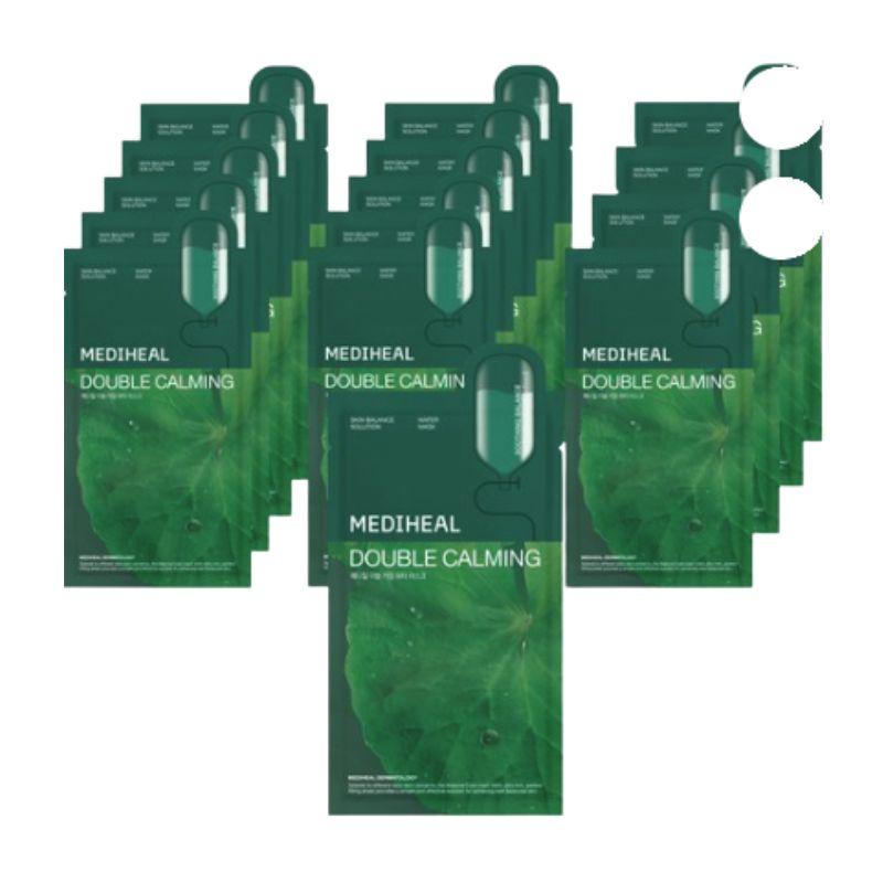 MEDIHEAL Double Calming Water Mask Soothing & Hydrating Sheet Mask 20ml x15 1