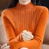 Svetr pro ženy Podzim Zima Lehký Hřejivý Pletený Pružný Topy s dlouhým rukávem