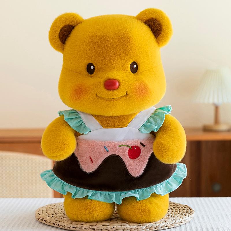 

Cute cake bear plush toy store decoration activity gift children s doll butter bear home ornament 40cm【0.42kg】 жёлтый
