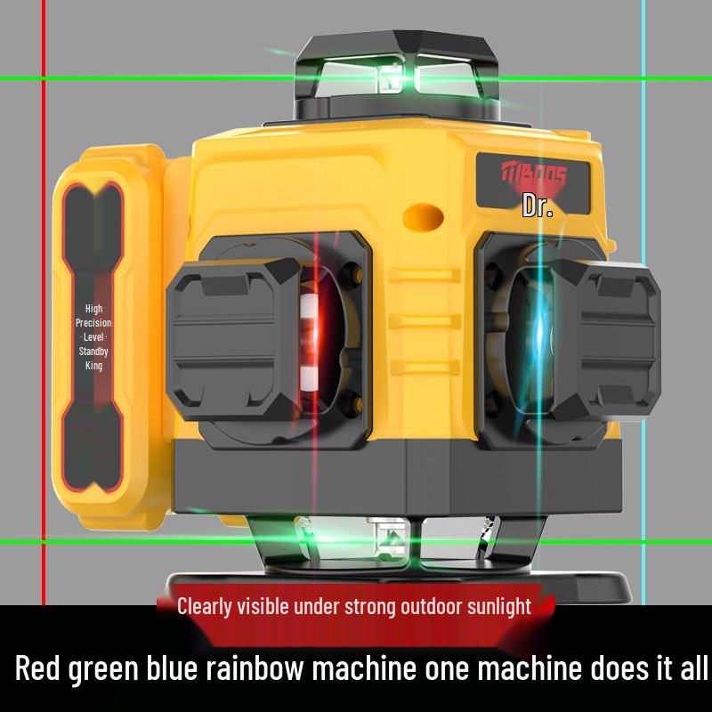 High-Precision Outdoor Infrared 12-Line Laser Level with Auto Leveling