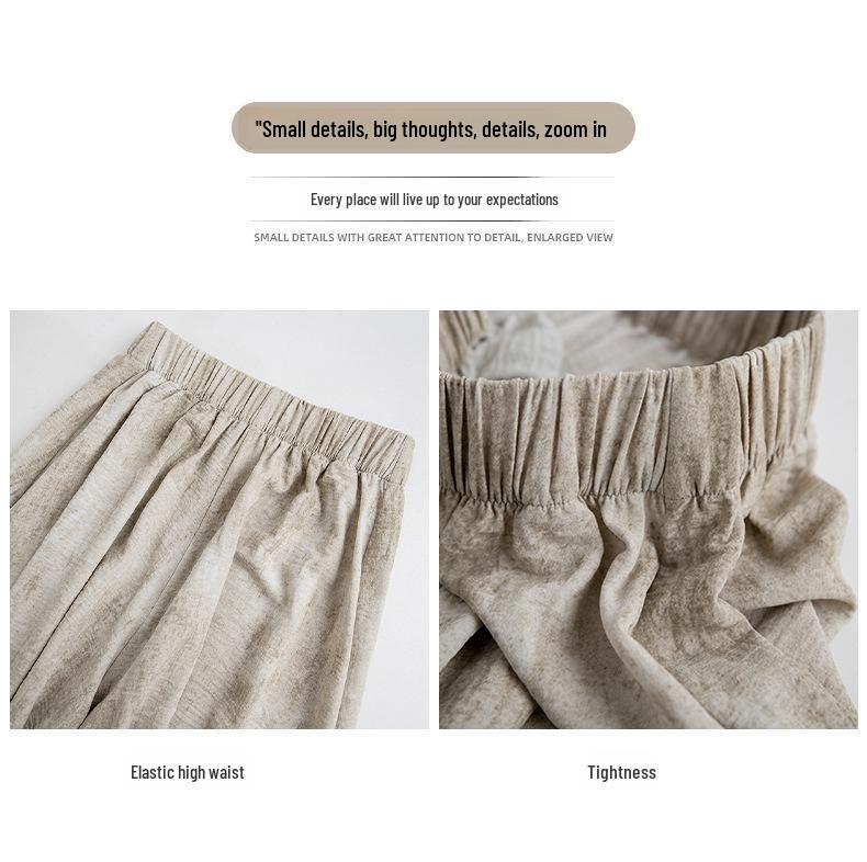 Summer 2025 Women's High-Waist Tie-Dye Ice Silk Wide-Leg Pants: Slim, Loose, and Casual.