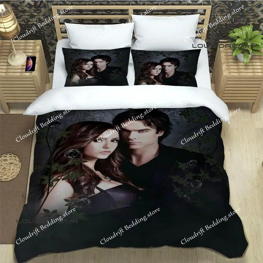 The Vampire Diaries Damon Salvatore Bedding Sets Exquisite Bed Supplies Set Duvet Cover Bed Comforter Set Bedding Birthday Gift