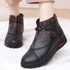 Winter new velvet thickened middle-aged mother warm cotton shoes waterproof and non-slip fashionable versatile and comfortable women's cotton boots