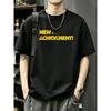 Black T Shirt with New Achievement Text And Game Icons Graphic for Casual Wear