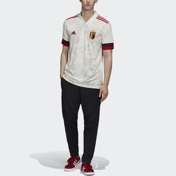 Adidas Belgien Nationalmannschaft Auswärts Fan Edition Sport Kurzarm T-Shirt Herren Tops Weiß EJ8548