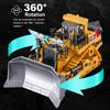 2.4G Charging Remote Control Nine-Channel Crawler Heavy Bulldozer Children's Remote Control Toy Gifts Alloy Excavator