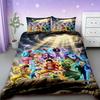 Duvet Cover One Piece Kids Cartoon Luffy Bedding Set with 2 Pillowcases Soft and Cozy Bedroom Bed Decor Teens Boys Gifts Best