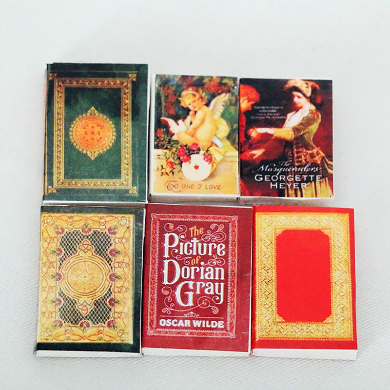 

Набор кукольного домика, винтажная книжная модель, украшение для мебели для ролевых игр