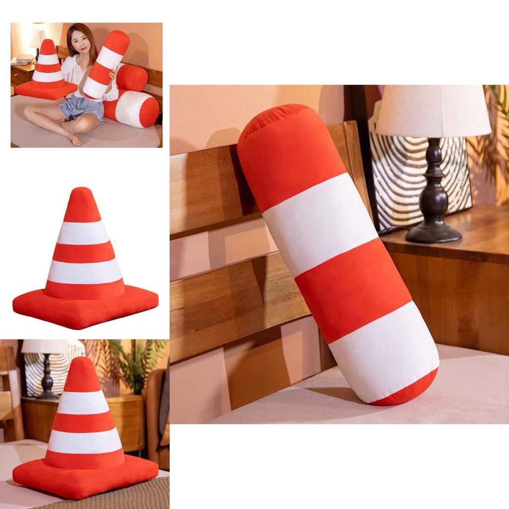 Creative Traffic Safety Cone Pillow Plush Toy For School And Kindergarten Teaching Aids