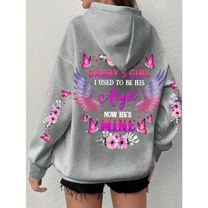 Women's Plus Size Pullovers - Alphabet Print, Soft 100% Polyester, Slight Stretch Knit Fabric - All Season Casual Wear