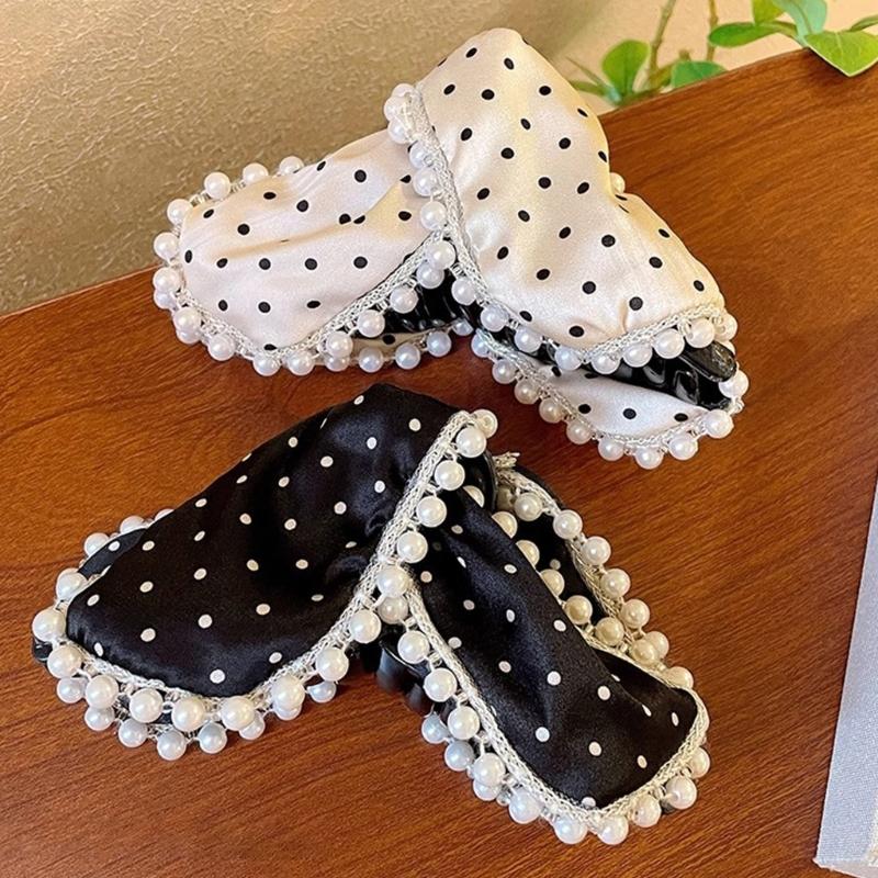 Large Fabric Bowknot Hair Clip For Women Everyday Hair Styling Comfortable Ponytail Holder for Formal Event Casual Wear