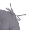 Galette De Chaise Ronde - 38 Cm - Gris - 100% Coton - Non Déhoussable