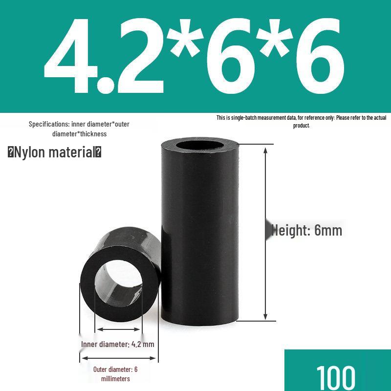 Nylon Wear-Resistant Hollow Cylindrical Spacer Sleeve and Bearing Bushing