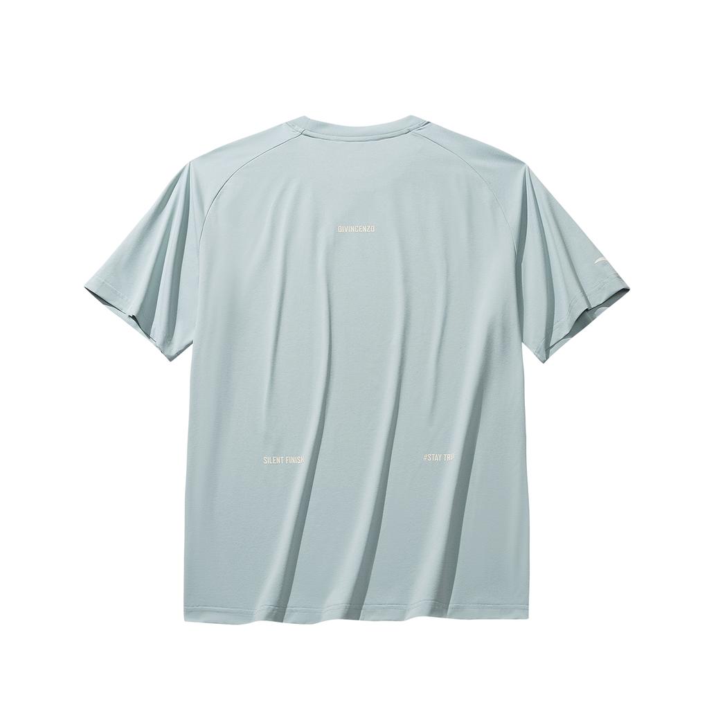 Anta Basketball Short Sleeve Knitted T-Shirt Summer 2026 Men tops Seafoam-Green 952621102-2