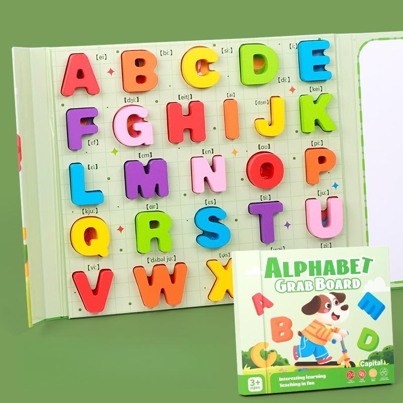 

Wooden Puzzle Kids Colorful Alphabet Puzzles Montessori Early Learning Educational Toys Matching Game for Children Letter Match