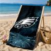 Ręcznik plażowy Philadelphia Eagles na nocny mecz, Szybkoschnący, Łatwy w pielęgnacji, Odpowiedni zarówno do fitnessu, jak i na wakacje na plaży, Niezbędny sportowiec