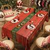 Christmas New Year Tablecloth Red Plaid Long Table Cover for Holiday Party Decor Thanksgiving Dinner Decoration