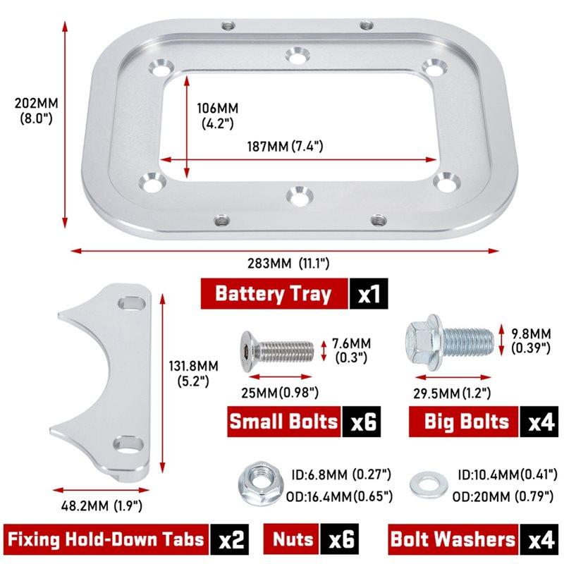 Aluminiumlegierung Billet Batterie-Umsetzungs-Schalenhalterung Für Optima Top 34 34/78 D34 D34/78 34M Halterung